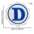 Toppa ricamata blu e bianca con lettera D, distintivo decorativo per vestiti e fai da te. - Stile Lettera D (5#)