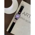 Herbst Winter Kord niedlich gedrucktes weiches Uhrenarmband kompatibel für Apple Watch - Schwarz