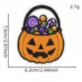 Halloween pumpkin candy basket embroidered patch, cute cartoon DIY clothing badge accessory. - Pumpkin Candy Basket (8#)