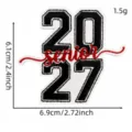 Patch brodé de saison de remise des diplômes américaine 2027 senior insigne vêtements accessoire - Écusson de Graduation Style 9