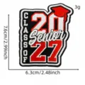 Patch brodé de remise des diplômes 2027 écusson thermocollant pour accessoires de vêtements - Écusson de Graduation Style 12