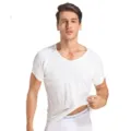 Camiseta interior blanca antitranspirante de manga corta para hombre top transpirable - S / Top estilo regular / Blanco