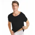 Camiseta negra de manga corta anti sudor para hombre transpirable ajustada y cómoda. - S / Top estilo regular / Negro