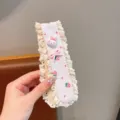 Kids lace hair clip sweet strawberry rabbit side hair styling pad cute fringe patch hair accessory - Rabbit Bow