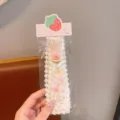 Children lace floral bangs magic sticker cute sweet hair accessory for little girls daily wear. - Watermelon