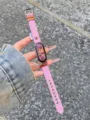Pink canvas smart watch band replacement strap stylish casual accessory for fitness trackers and smartbands - Huawei Watch2 Pro [22mm] / Girl Pink