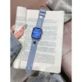 Cinturino per orologio in denim con ricamo a stella, compatibile con smartwatch e accessori. - Compatibile: Apple 38/40/41/(10ª Gen 42mm) Universale / Azzurro-Stella