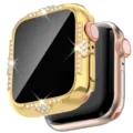 Goldene Strass-Schutzhülle für Apple Watch, glänzender PC elektroplierter Bumper Uhrengehäuse. - Gold / 40mm