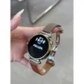 Echter Lederuhrenarmband mit D-förmiger Schmetterlingsschließe kompatibel für Huawei GT Smartwatches. - Braun und Dunkelbraun / Kompatibel für Huawei 8/9