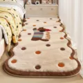 Cute cartoon faux cashmere bedside rug, soft fluffy floor mat for bedroom, cozy and warm. - 40x100cm / Polka Dot Puppy Soft Mat