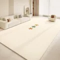 Detailed view of the minimalist waterproof PVC floor mat, easy to clean for living room use. - 40x60cm / Elegant Face (Style 1N)