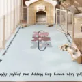 Detailed view of waterproof pet playpen floor mat with cute bear print and tidy surface - 40*60cm / Three Bears