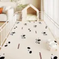 Tappeto per box animali in PVC impermeabile e casetta in legno, tappetino per cani facile. - Cane Macchiato