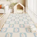 Tappeto per recinto animali in PVC impermeabile, protezione per pavimenti facile da pulire per cani. - Griglia Blu Nuvola