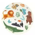 Süßer runder Cartoon-Teppich in Kaschmir-Imitation, bequem, hautfreundlich fürs Schlafzimmer. - Zoo