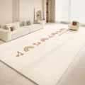 Modern minimalist PVC waterproof living room floor mat large playpen mat detail view - Dream Time (Style 2HZ)