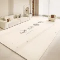 Modern minimalist PVC waterproof floor mat for living room and bedroom, easy to clean surface. - Dream Time (Style 4HZ)