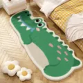 Joli tapis en peluche crocodile, descente de lit douce et confortable pour chambre - Petit Crocodile Mignon