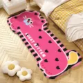 Cute Shaped Cat Cashmere-Like Bedroom Bedside Rug Soft Warm Floor Mat Home Decor - 40x120cm / Lucky Pink Heart Cat