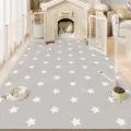 Cute waterproof PVC pet mat grey star pattern durable anti-slip floor mat for living room use - 40x60cm / Starry Night Sky