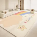 Waterproof PVC children play mat with cute rainbow and star pattern for living room - Heartbeat Rainbow Style (3M)
