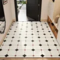 Minimalist PVC Floor Mat Entryway Door Mat Waterproof Dirt-Resistant Clover Pattern Mat - Clover Grid Tile