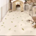 Tappeto impermeabile per box animali con motivo a foglie, tappetino antiscivolo per cani. - Paradiso Per Animali 2