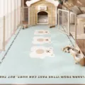 Tappetino per animali domestici con simpatico motivo di orsetto, pavimento per recinto per cuccioli. - Paradiso Per Animali 3
