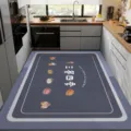 Kitchen floor mat absorbent non-slip diatomaceous mud modern simple home decor rug - 40*60cm / Food - Four Seasons