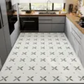Absorbent diatomaceous earth kitchen mat detail featuring a modern floral pattern and anti-slip base. - 40*60cm / Cloud Butterfly