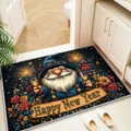 New Year gnome doormat crystal velvet floor mat indoor entryway festive home decor - Style 16