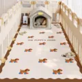 Minimalist waterproof PVC pet mat with cute puppy print, durable and easy to clean. - 40x60cm / Brown Puppy Pattern