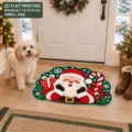 Christmas Santa Claus Cashmere-like Floor Mat Soft Warm Entryway Anti-Slip Door Mat Home Decor - Santa Claus Style (9.18GYG圣诞异形-5)