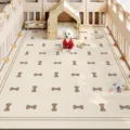 Waterproof PVC pet mat with cute bone pattern, wear-resistant easy clean flooring for dogs. - 40x60cm / Bone Pattern