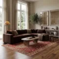 Αμερικανικό ρετρό φλοράλ χαλί σαλονιού, διακοσμητικό πάτωμα vintage για το σπίτι. - 40x60cm / Μοτίβο 13