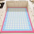 Alfombra de cocina antideslizante impermeable con diseño de cuadros dulce para el hogar - Estilo Cuadros Tiempo (Yi Mo Jing)