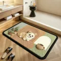 Cute Corgi Bathroom Mat Absorbent Non-Slip Floor Rug for Home Toilet Decor and Washroom - Corgi Style 1 / 30*40cm