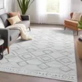 Tappeto Soggiorno Geometrico Grigio Moderno Tappeto Zona Minimalista Tappeto Pavimento - Rombo Grigio Minimalista (8.14GYG Retro-6)