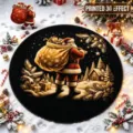Runder Weihnachten Weihnachtsmann Pluedsch Teppich weich gemuetlich Schlafzimmer Matte. - Weihnachtsteppich Stil 8