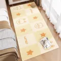 Cartoon cute cashmere-like bedroom bedside rug, soft and skin-friendly warm floor mat. - 40*60cm / Star Rabbit White - Faux Cashmere