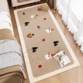 Cute cartoon imitation cashmere bedside rug, soft and skin-friendly floor mat for bedroom. - 40*60cm / Happy Christmas - Faux Cashmere