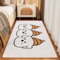Cute cartoon cashmere-like bedroom rug, soft and cozy bedside carpet, warm and easy to clean. - 40*60cm / Bobby Puppy - Faux Cashmere