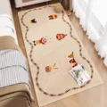 Cute cartoon faux cashmere bedroom bedside rug soft skin-friendly floor mat home decor - 40*60cm / Circus Master - Faux Cashmere