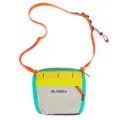 Colorful outdoor dopamine crossbody bag with adjustable orange strap and compact mobile phone pocket. - Lake Blue