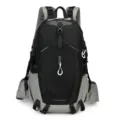 Black grey 40L hiking backpack waterproof lightweight outdoor sports trekking travel rucksack - 40L / Black