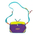 Trendy color-block waterproof crossbody shoulder bag for women, lightweight commuter small square bag. - Dark Purple