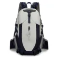 Waterproof 40L hiking backpack, lightweight outdoor travel daypack for men and women grey. - 40L / Grey and Navy Blue