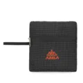 Compact black grid foldable outdoor backpack, lightweight waterproof storage daypack for travel. - Black