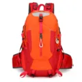 Red orange 40L outdoor hiking backpack lightweight waterproof sports travel daypack - 40L / Red with Orange