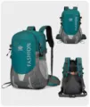 Lake blue large capacity outdoor mountaineering backpack men and women travel hiking bag - Lake Blue